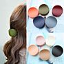 Korean Women Hair Accessories Candy Color Grab Hairpin Acrylic Disk Circular Ponytail Hair Claw Clips