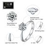 Krkc Solitaire Cluster Heart Wedding Bands 1/2 1 Ct 925 Sterling Silver Vvs1 Diamond Moissanite Engagement Rings for Women