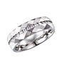 Lab Grown Diamond Morganite Iced Out Gold Plated Stainless Steel Jewelry Silver Ring
