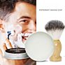 Label 60G Men Natural Organic Mint Moisturizing Refres Hing Lubricating Beard Shaving Soap