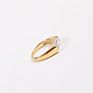 Ladies Baguette Zircon Ring Jewelry 18K Gold Plated Stainless Steel Finger Rings for Women Non Tarnish