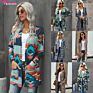 Ladies Clothing Autumn Aztec Print Women Open Front Long Sleeve Knitted Cardigan