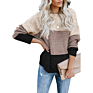 Ladies Color Block Crew Neck Long Sleeve Women Sweater