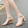 Ladies High Heels Transparent Glass Women Sandal Slipper Feminine High Heels Shoe