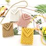 Ladies Kids Macrame Crochet Shoulder Bag Handmade Cotton Rope Crossbody Purse Bag