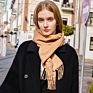 Ladies Pure 100% Cashmere Scarfs Stoles Designer Luxury Men Women Neck Warmer Shawl Cashmere Scarf for Women