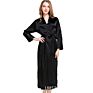 Ladies Simulation Silk Pajamas Nightgown Lace Bathrobe