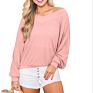 Ladies Waffle Knit Tunic Tops Loose Pullovers Long Sleeve V Neck Shirts Women Clothes