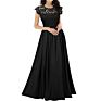 Lady Elegant Evening Gown Floral Lace Party Maxi Dress