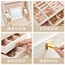 Large Capacity Ladies Jewelry Storage Box Jewelry Storage Box, Girl with Mirror Jewelry Ring Box