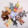 Large Doll Baby Boy Girl Dummy Pacifier Chain Clip Plush Animal Toys Soother Nipples Holder (Not Include Pacifier)