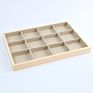 Large Stackable Luxury Wooden Natural Color Velvet Insert Necklace Earring Bracelet Ring Display Tray Organizer