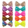 Larger 7" Messy Sequins Children Hair Bow without Clip Diy Hair Accessories for Girl Glitter Bow for Headband