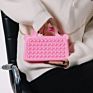 Last Design Ladies Chain Crossbody Fidget Cute Chain Silicone Pop It Purse and Handbag