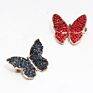 Latest Design Blue/Red Crystal Butterfly Brooch Pin for Women
