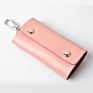 Leather Key Case Wallets Keychain Key Holder Ring with 6 Hooks Snap Closure