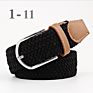 Leisure 25 Solid Color Pin Buckle Elastic Stretch Braided Waist Belts