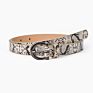 Leopard Pants Waist Belts for Women Faux Animal Print Belts