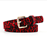 Leopard Pants Waist Belts for Women Faux Fur Animal Print Belts