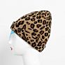 Leopard Print Style Beanie Hat plus Velvet Warm Ladies Hat Outdoor Ski Hat