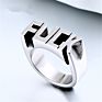 Letter Ring Man Style Stainless Steel F Word Punk Style Letters Initials Rings
