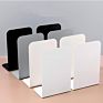 Lifeinfinity Metal Bookend, Economy Nonskid Heavy Duty Bookends for Shelves Office