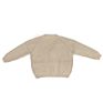 Light Khaki Warm Soft Spring Autumn Sales Girls Sweater with Buttons and Pocket Kids Chunky Knit Cardigan Girls Sweater