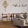 Light Luxury Style Brass Wall Clock for Villa Living Room Decoration Clock European Vintage Hanging Clock