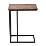 Living Room Metal Frame Mobile Coffee Snack Laptop Tabl Slide under Couch End Sofa Side Table with Rolling Casters