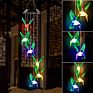 Ljjzh39 Outdoor Yard Garden Light Solar Powered Waterproof Bird Butterfly Hanging Wind Chime Colorful Led Landscape Lawn Lamp