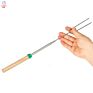Long Bbq Barbecue Stainless Steel Corn Stick Telescopic Campfire Extendable Meat Handler Fork Roasting Sticks