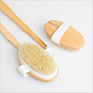Long Handle Dry Skin Body Exfoliator- Detatchable Brush Head for Wet or Dry Brushing, Exfoliating Shower Brush