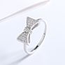 Love Silver Collection Sterling Silver Cubic Zirconia Bow Ring