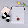 Lovely Recycled Convenient Plastic Storage Bag Waterproof Clear Durable for Daily Life Drawstring Bag