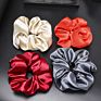 Lovely Silk Hair Scrunchies Fabric Hair Accessories Solid Color Rubber Band Satin Hair Scrunchies