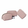 Luxury 3 Sizes Cosmetic Bag Set Waterproof Toiletry Bag Set Metallic Pu Leather Cosmetic Bag Set for Makeup