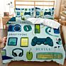 Luxury 3D Creative Game Machine Printing Bed Sheet Comforter Kids Bedding Set for the Boy Single 3 Pieces Cartoon 1Set