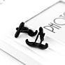 Luxury Black Mini Beard Cufflinks for Men Gentleman Men's French Shirts Cuff Link Cute Mustache Cufflink