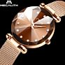 Luxury Civo Wrist Female Alloy Case Crystal Bracelet Silver Stainless Steel Mesh Belt Quartz Watch