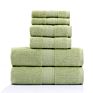 Luxury Decor Super Absorbent Bathroom Towel 100% Pure Cotton Quick Dry Soft Durable 6 Piece Bath Towel Set