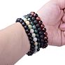 Luxury Feng Shui Rose Quartz Jade Stone Bead Bracelets Simple Men's Natural Gems Stone Healing Crystal Bracelet