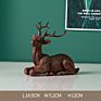 Lying Sculptures Outdoor Home Vintage Resin Deer Statue Decoration Christmas Deer