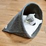 Made in Comfortable and Durable Non-Slip Felt Pet Cat Bed Cave