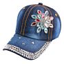 bling denim baseball cap