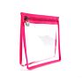 Makeup Bag Pink Pvc Clear Transparent Cosmetic Zipper Pouch