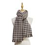 Manufactured Directly Fashionable Unisex Warm Checked Houndstooth Scarf Shawl with Tassels