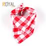 Mascotas Accesorios Pet Neckerchief Scarf Cotton Fabric Plaid Dog Double Bandana