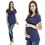 Maternity Clothing Nursing Top Breastfeeding T Shirt for Pregnant Women Casual Soft Stretch Fabric Design