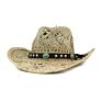 Men Cowboy Hat Women Retro Vintage Turquoise Leather Strap Cowboy Cowgirl Caps Western Beach Sun Hat