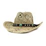 Men Cowboy Hat Women Retro Vintage Turquoise Leather Strap Cowboy Cowgirl Caps Western Beach Sun Hat